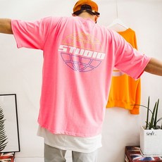 코디캡틴 커플 큰티 지구본 오버핏티셔츠 빅사이즈반팔