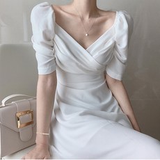 일상화보 마리에 여성 여름 반팔 롱 원피스 리뷰후기