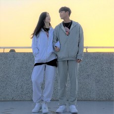 남녀공용 트레이닝복 3컬러 블랙 화이트 그레이 조거 남자 여자 공용 커플 무지 셋업 리뷰 후기