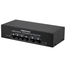 Lyneauaio 4 입력 2 출력 증폭기 스피커 스위치 스플리터 비교기 300W 음질 손실없이 채널 당 300W 리뷰후기