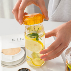 All 트라이탄 크리스탈캡 마이보틀 투명 물병 워터 냉온수가능 350ml 500ml, 옐로우, 1개