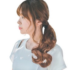 가발나라 묶음형 포니테일 원랭스 아이롱 웨이브 부분가발