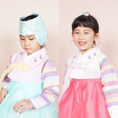 클로젯바이비 설화 색동 여아 한복 (1세~15세)