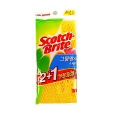 3M 스카치브라이트 그물 망사 수세미 3개입 리뷰후기