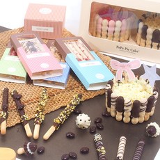 붐스토리 빼빼케익2단 막대과자만들기세트 발렌타인데이 초콜릿 빼빼로, 1세트