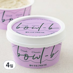 볼비 두유 그릭요거트, 100g, 1개입, 4개