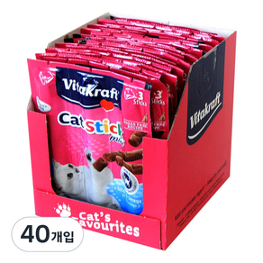 비타크래프트 캣스틱 간식 3p, 가자미, 18g, 40개