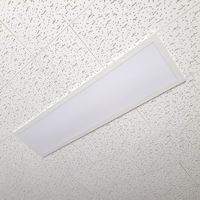라인조명 사무실 LED 국산 매입평판등 (피스형) 1280X320 1개 50W 주광색(흰빛) 6500K M바 텍스 천장 평판등