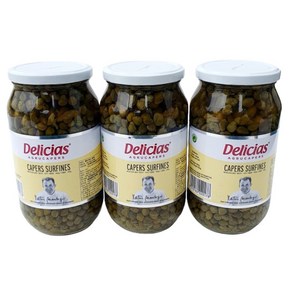 델리시아스 케이퍼 연어요리 파스타소스 절임 피클 병조림, 950g, 3개