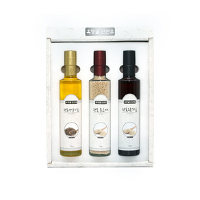 옥당골 신선유 전통 참기름들기름볶음깨 3종 선물세트 300ml, 1개