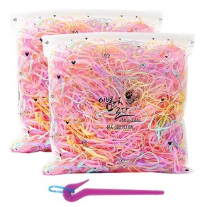 이쁨달다 트윈봉봉 대용량 칼라밴드 고무줄 100g x 2p + 이지컷 세트
