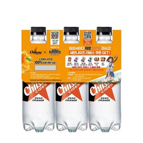 칠성 사이다 제로 오렌지 세븐나이츠, 3개, 500ml