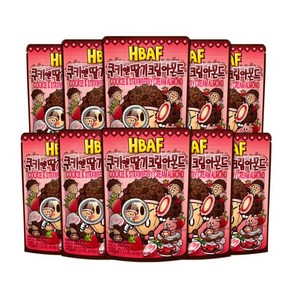 HBAF 바프 쿠키앤딸기크림 아몬드 120g X 10봉, 10개