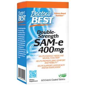 Doctor's BEST 雙倍強度植物性SAM-e保健錠 400mg, 1個, 60入