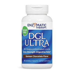 ENZYMATIC THERAPY DGL 超巧克力咀嚼片, 90顆, 1罐