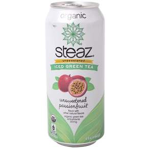 STEAZ 無糖綠茶百香果, 1個, 473ml