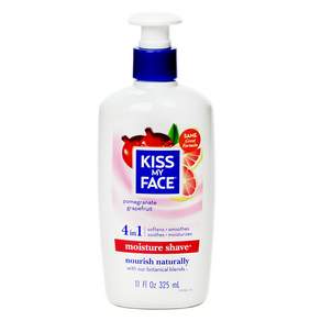 Kiss My Face 4 合 1 保濕剃須膏, 石榴柚子, 1個, 325ml