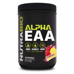 NUTRABIO Alpha EAA蛋白粉 草莓檸檬味, 1個, 458g
