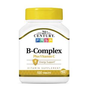 21ST CENTURY B Complex Plus維生素C錠, 100顆, 1罐