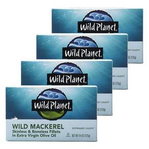 Wild Planet 特級初榨橄欖油漬鯖魚罐頭, 4盒, 125g