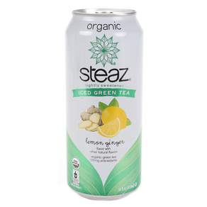 STEAZ 罐裝綠茶 微糖款 473ml, 檸檬姜, 1個