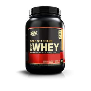 OPTIMUM NUTRITION 歐恩 金牌乳清蛋白粉 草莓&香蕉風味, 1罐, 907g