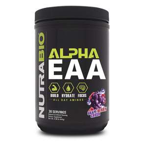 NUTRABIO Alpha EAA無麩質氨基酸保健粉 葡萄覆盆莓口味, 1個, 444克