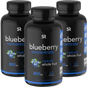 SR 藍莓濃縮軟膠囊 800mg, 3罐, 60顆