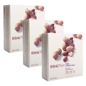 thinkThin 花生醬高蛋白棒 20g, 3盒, 600g