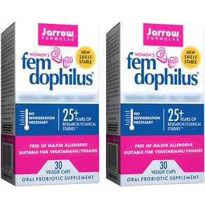 Jarrow FORMULAS 賈羅公式 Fem Dophilus女性益生菌素食膠囊, 30入, 2個