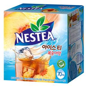 Nestle 雀巢 冰茶沖泡粉 水蜜桃口味, 12.5g, 70條, 1盒