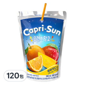 Capri-Sun 果倍爽 柳橙芒果果汁, 200ml, 120包