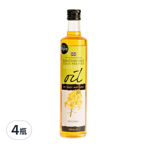 Kent 肯特 冷壓菜籽油, 500ml, 4瓶