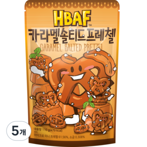 HBAF 焦糖鹽味蝴蝶餅, 110g, 5包