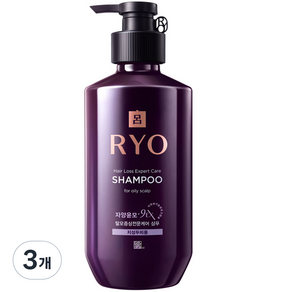 RYO 呂 滋養韌髮洗髮精 油性頭皮適用 草本花香, 400ml, 3瓶