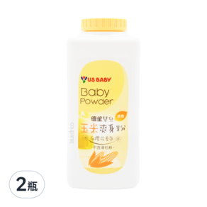 US baby 優生 玉米爽身粉 白櫻花香氛, 150g, 2瓶