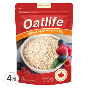 Dubosikpum Oatlife 即食燕麥片, 1kg, 4個