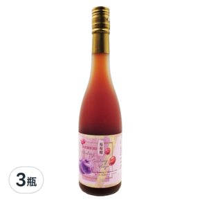 宮北合作農場 藍莓蔓越莓醋, 500ml, 3瓶