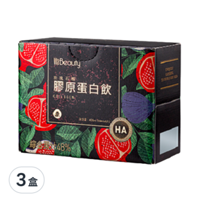 VitaBeauty 玫瑰石榴膠原飲 HA 8瓶, 400ml, 3盒