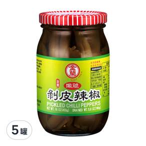金蘭 剝皮辣椒, 450g, 5罐