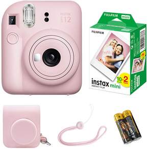 Instax 一次成像相機 Blossom 粉紅色 Mini 12 + 底片 20p + 套裝, 迷你12, 1組