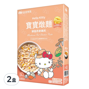 波堤寶寶 寶寶燉麵 3包, 鮮菇燕麥雞肉, 450g, 2盒