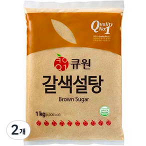 Q.one 紅糖, 1kg, 2個