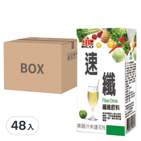 RICO 紅牌 速纖 纖維飲料, 300ml, 48入