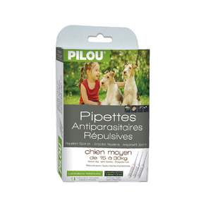 Pilou 皮樂 2.0升級版 非藥用除蚤蝨防蚊滴劑 中型犬用 3入, 3ml, 1盒