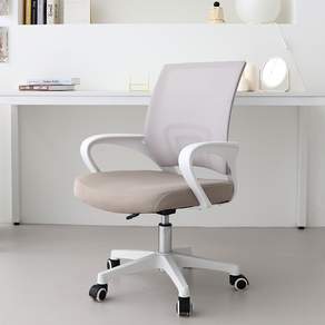 LOGOSTORY AIR-C辦公椅 無頭部靠枕款, 白色+米色, 1個