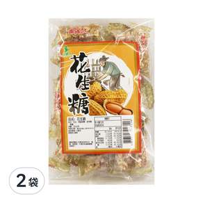 小綠人 花生糖, 250g, 2袋