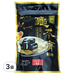 琦順食品 龜苓膏軟糖 純素, 450g, 3袋