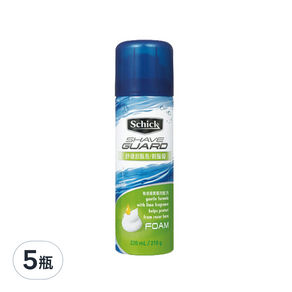 Schick 舒適牌 刮鬍泡 敏感型 220ml, 210g, 5瓶