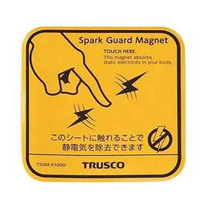 TRUSCO 靜電去除磁鐵 大 2入組 TSGM-K100D 100 x 100 x 1.7mm, 1組